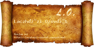 Laczházi Ozsvát névjegykártya